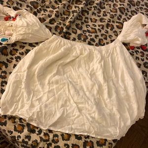 Peasant top size large with arm cuff or a cute one tube sleeve detached-able